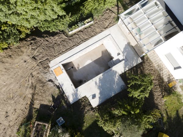 Pool Area Grading in La Porte